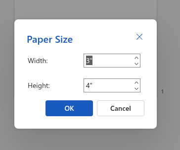 Page size